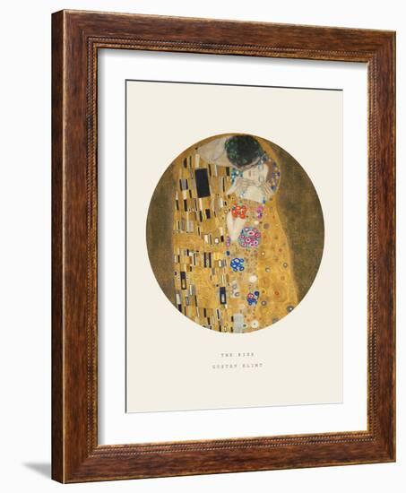 Old Masters, New Circles: The Kiss, c.1907-Gustav Klimt-Framed Art Print