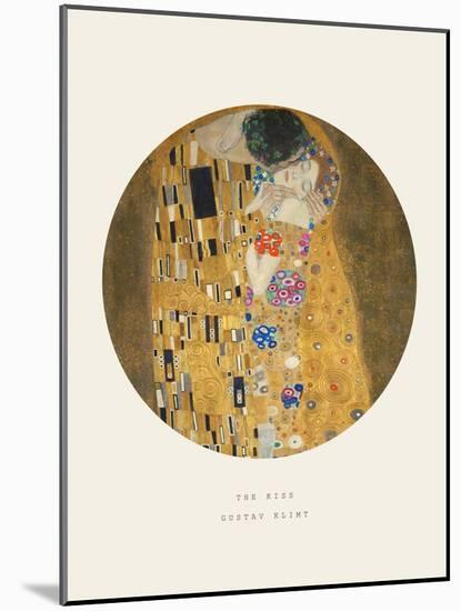 Old Masters, New Circles: The Kiss, c.1907-Gustav Klimt-Mounted Art Print