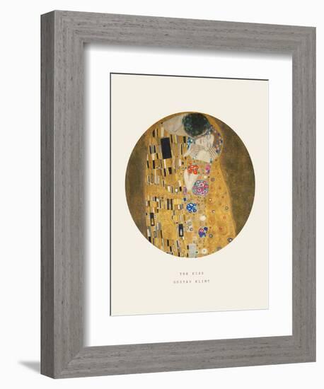 Old Masters, New Circles: The Kiss, c.1907-Gustav Klimt-Framed Premium Giclee Print