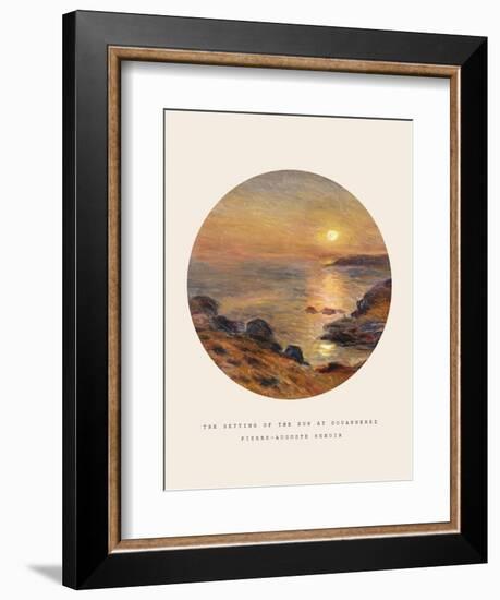 Old Masters, New Circles: The Setting of the Sun at Douarnenez-Pierre-Auguste Renoir-Framed Premium Giclee Print