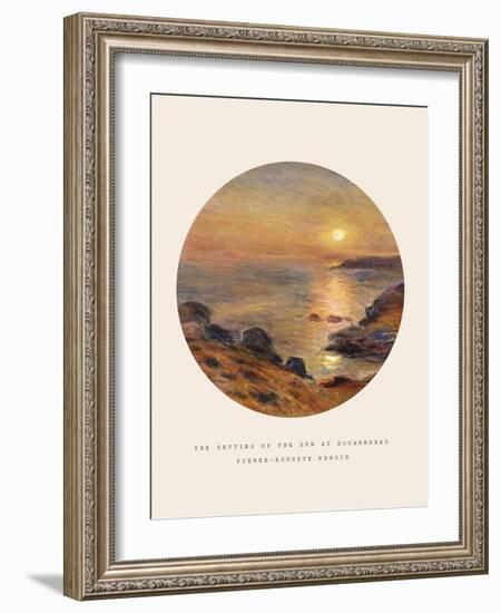 Old Masters, New Circles: The Setting of the Sun at Douarnenez-Pierre-Auguste Renoir-Framed Giclee Print