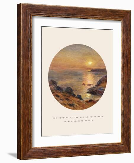 Old Masters, New Circles: The Setting of the Sun at Douarnenez-Pierre-Auguste Renoir-Framed Giclee Print