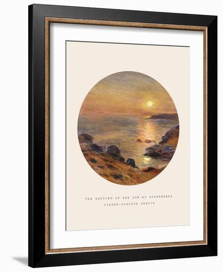 Old Masters, New Circles: The Setting of the Sun at Douarnenez-Pierre-Auguste Renoir-Framed Giclee Print