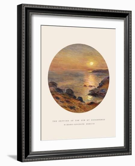 Old Masters, New Circles: The Setting of the Sun at Douarnenez-Pierre-Auguste Renoir-Framed Giclee Print