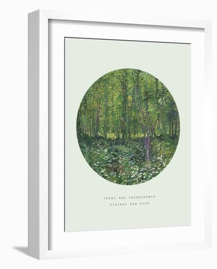 Old Masters, New Circles: Trees and Undergrowth, c.1887-Vincent van Gogh-Framed Art Print