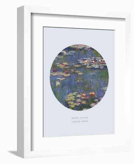 Old Masters, New Circles: Water Lilies (Nympheas), c.1916-Claude Monet-Framed Art Print