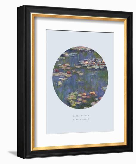 Old Masters, New Circles: Water Lilies (Nympheas), c.1916-Claude Monet-Framed Art Print