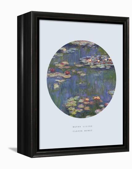 Old Masters, New Circles: Water Lilies (Nympheas), c.1916-Claude Monet-Framed Stretched Canvas