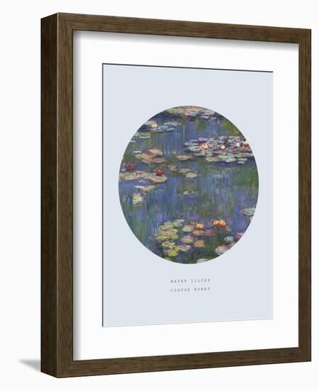 Old Masters, New Circles: Water Lilies (Nympheas), c.1916-Claude Monet-Framed Premium Giclee Print