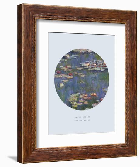 Old Masters, New Circles: Water Lilies (Nympheas), c.1916-Claude Monet-Framed Premium Giclee Print