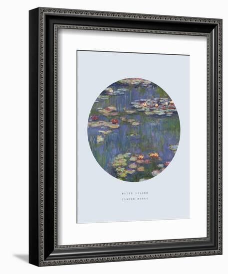 Old Masters, New Circles: Water Lilies (Nympheas), c.1916-Claude Monet-Framed Premium Giclee Print