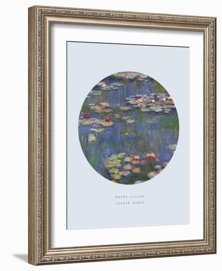 Old Masters, New Circles: Water Lilies (Nympheas), c.1916-Claude Monet-Framed Art Print