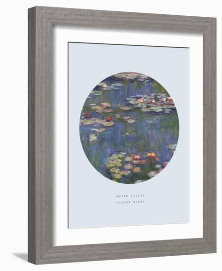 Old Masters, New Circles: Water Lilies (Nympheas), c.1916-Claude Monet-Framed Art Print