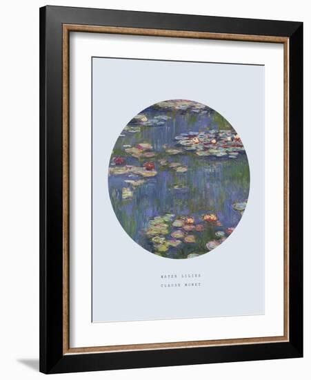 Old Masters, New Circles: Water Lilies (Nympheas), c.1916-Claude Monet-Framed Art Print