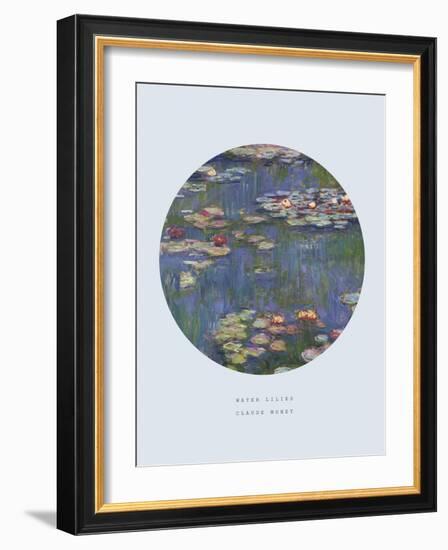 Old Masters, New Circles: Water Lilies (Nympheas), c.1916-Claude Monet-Framed Art Print