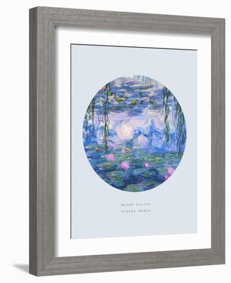 Old Masters, New Circles: Water Lilies (Nympheas), c.1916-Claude Monet-Framed Art Print