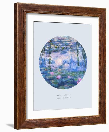 Old Masters, New Circles: Water Lilies (Nympheas), c.1916-Claude Monet-Framed Art Print