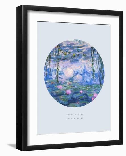 Old Masters, New Circles: Water Lilies (Nympheas), c.1916-Claude Monet-Framed Art Print