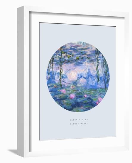 Old Masters, New Circles: Water Lilies (Nympheas), c.1916-Claude Monet-Framed Art Print