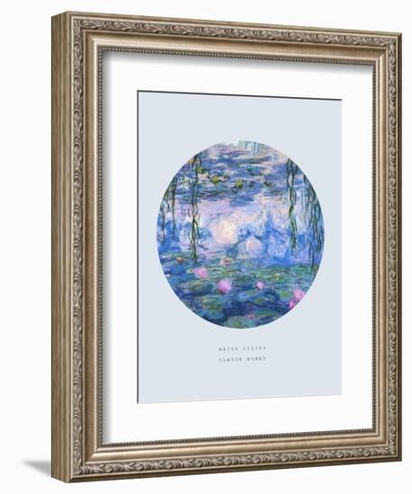 Old Masters, New Circles: Water Lilies (Nympheas), c.1916-Claude Monet-Framed Premium Giclee Print