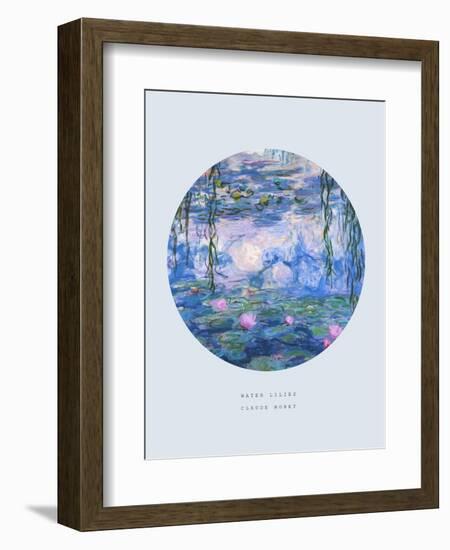 Old Masters, New Circles: Water Lilies (Nympheas), c.1916-Claude Monet-Framed Premium Giclee Print