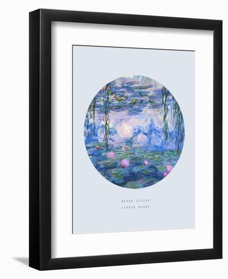 Old Masters, New Circles: Water Lilies (Nympheas), c.1916-Claude Monet-Framed Premium Giclee Print