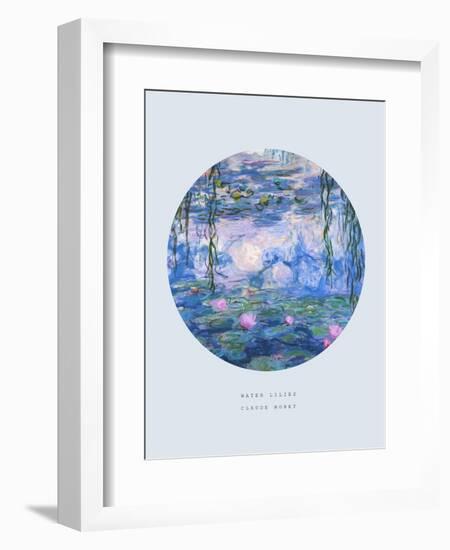 Old Masters, New Circles: Water Lilies (Nympheas), c.1916-Claude Monet-Framed Premium Giclee Print