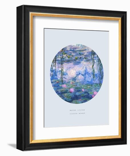 Old Masters, New Circles: Water Lilies (Nympheas), c.1916-Claude Monet-Framed Premium Giclee Print