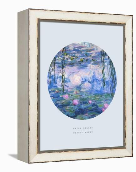 Old Masters, New Circles: Water Lilies (Nympheas), c.1916-Claude Monet-Framed Stretched Canvas