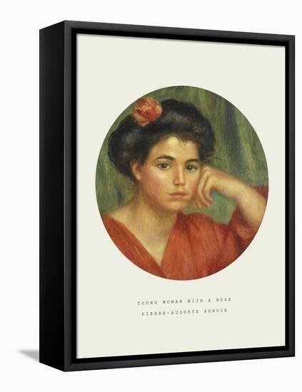 Old Masters, New Circles: Young Woman with a Rose-Pierre-Auguste Renoir-Framed Premier Image Canvas