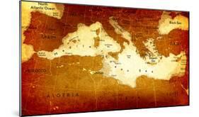 Old Mediterranean Map-goliath-Mounted Art Print