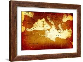 Old Mediterranean Map-goliath-Framed Art Print