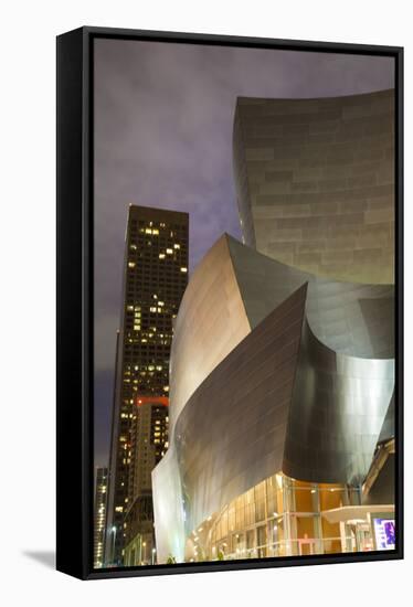 Old Meets New Disney Concert Hall-Chris Moyer-Framed Stretched Canvas