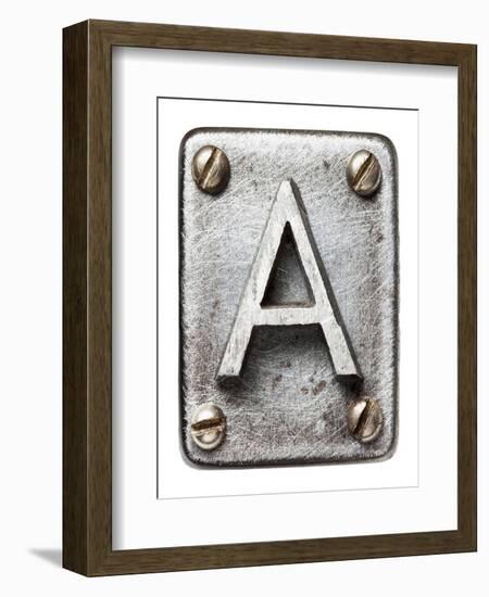 Old Metal Alphabet Letter A-donatas1205-Framed Premium Giclee Print