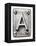 Old Metal Alphabet Letter A-donatas1205-Framed Stretched Canvas