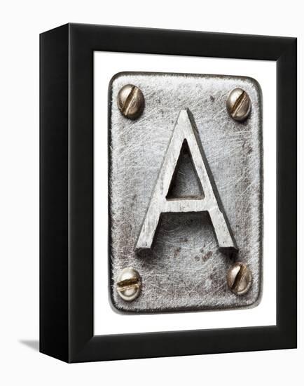 Old Metal Alphabet Letter A-donatas1205-Framed Stretched Canvas