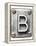 Old Metal Alphabet Letter B-donatas1205-Framed Stretched Canvas