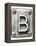 Old Metal Alphabet Letter B-donatas1205-Framed Stretched Canvas