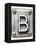 Old Metal Alphabet Letter B-donatas1205-Framed Stretched Canvas