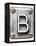 Old Metal Alphabet Letter B-donatas1205-Framed Stretched Canvas