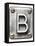 Old Metal Alphabet Letter B-donatas1205-Framed Stretched Canvas