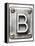 Old Metal Alphabet Letter B-donatas1205-Framed Stretched Canvas