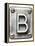 Old Metal Alphabet Letter B-donatas1205-Framed Stretched Canvas