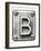 Old Metal Alphabet Letter B-donatas1205-Framed Premium Giclee Print