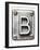 Old Metal Alphabet Letter B-donatas1205-Framed Art Print
