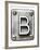 Old Metal Alphabet Letter B-donatas1205-Framed Art Print