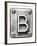 Old Metal Alphabet Letter B-donatas1205-Framed Art Print