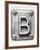 Old Metal Alphabet Letter B-donatas1205-Framed Art Print