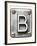 Old Metal Alphabet Letter B-donatas1205-Framed Art Print