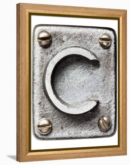 Old Metal Alphabet Letter C-donatas1205-Framed Stretched Canvas